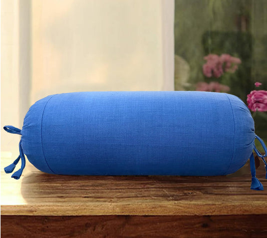 Navy Blue Cotton Bolster Cover
