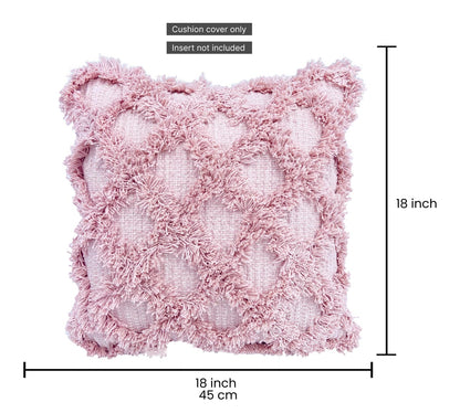 Pure Cotton Beige Multi Throw & Pink Cushion Cover