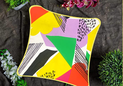 Yellow Multicolor Cushion Cover 20"x20"