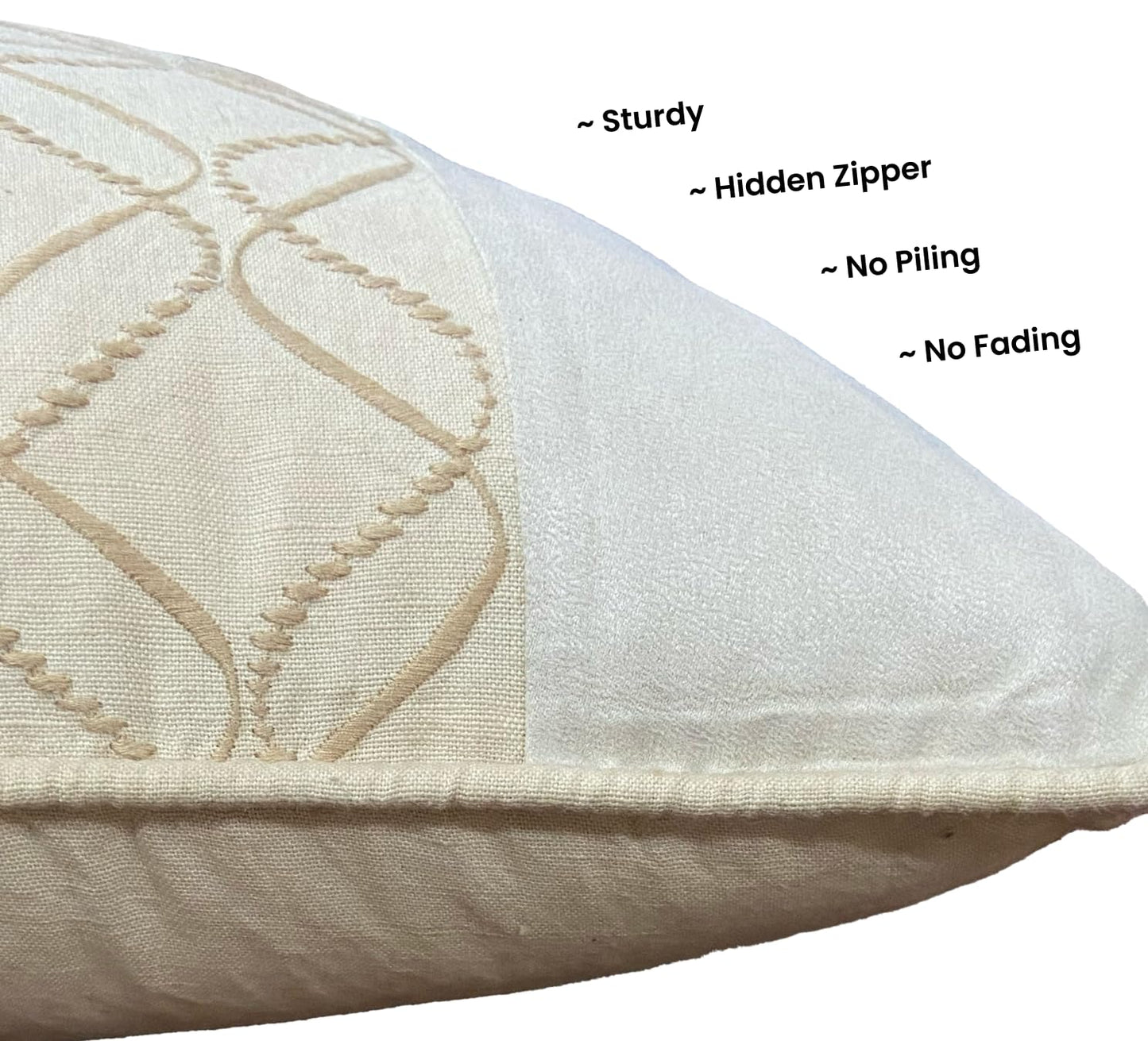 Cream Cushion Cover 16"x16"