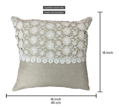 Dark Beige Cushion Cover 18"x18"