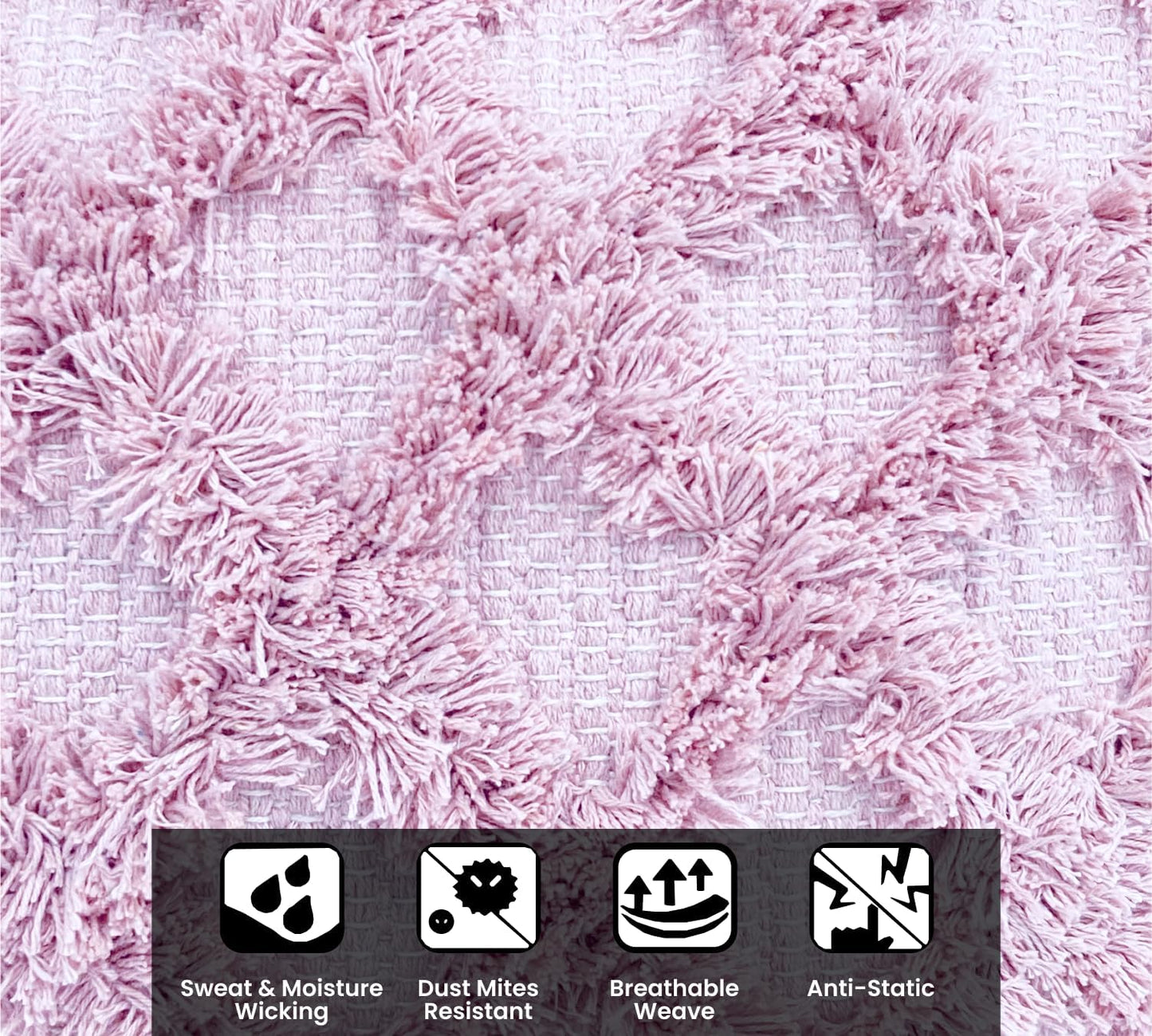 Pure Cotton Beige Multi Throw & Pink Cushion Cover