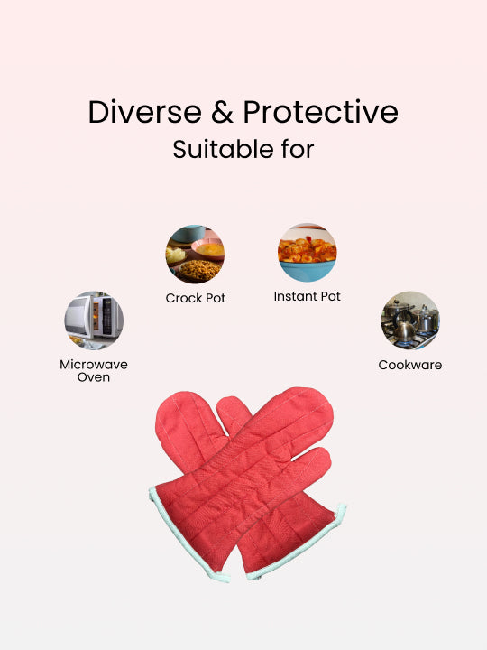 Red Oven Glove - 6X12 Inches