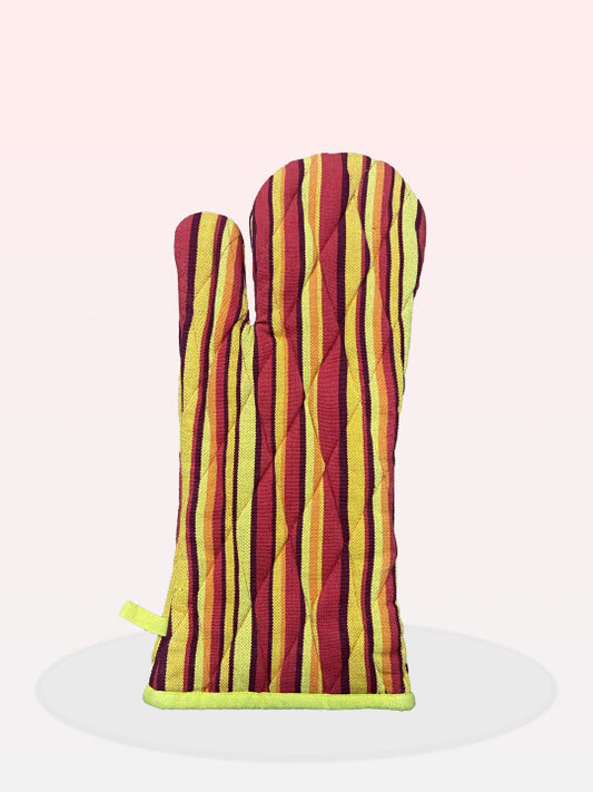 Yellow & Red Oven Glove - 6X12 Inches