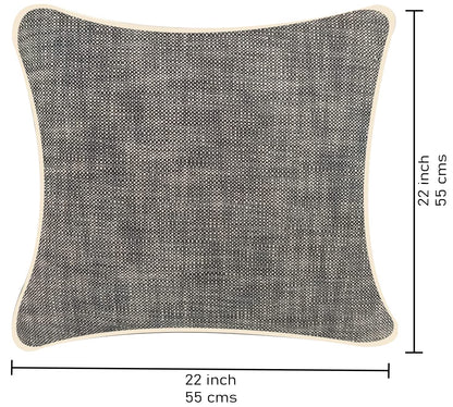 Lead Black Cushion Cover 22"x22"
