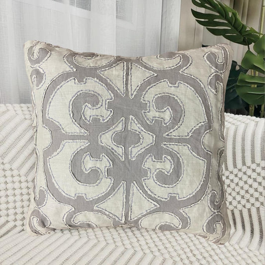 Cream & Grey Cushion Cover 20"x20"
