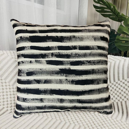 White & Black Cushion Cover 18"x18"
