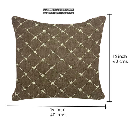 Brown Cushion Cover 16"x16"