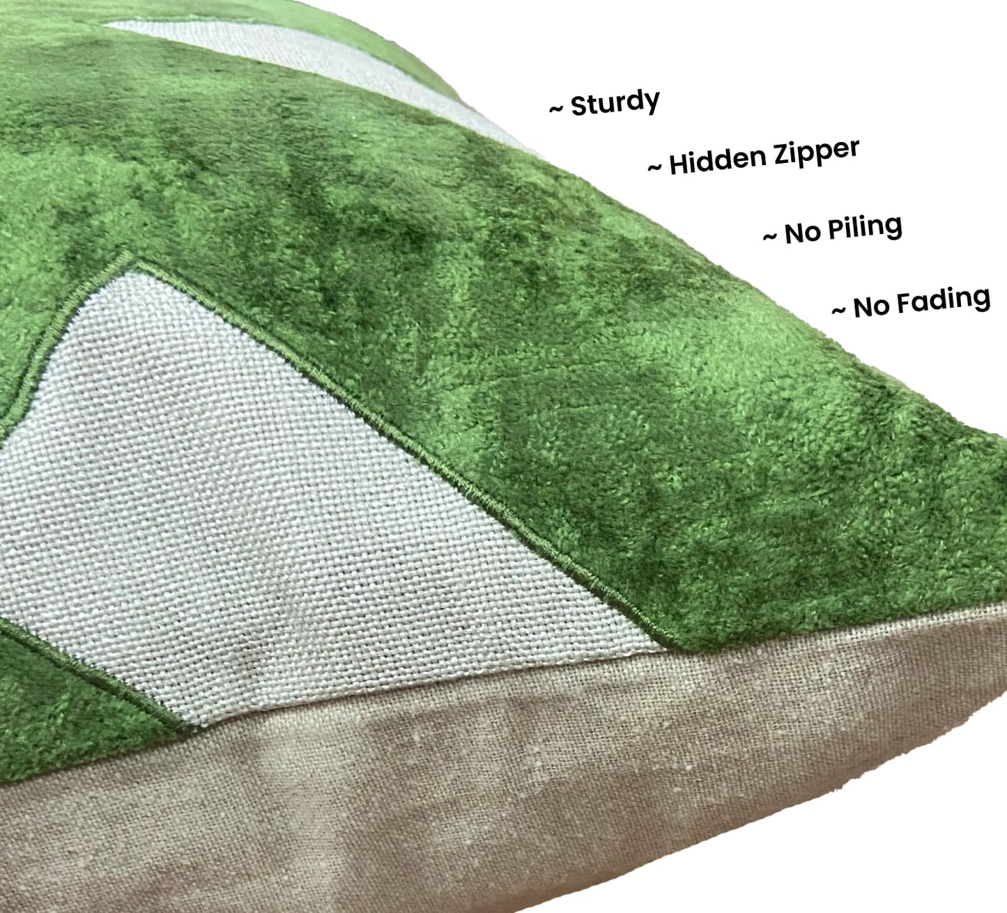 White & Green Cushion Cover 20"x20"