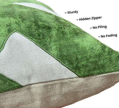 White & Green Cushion Cover 20"x20"