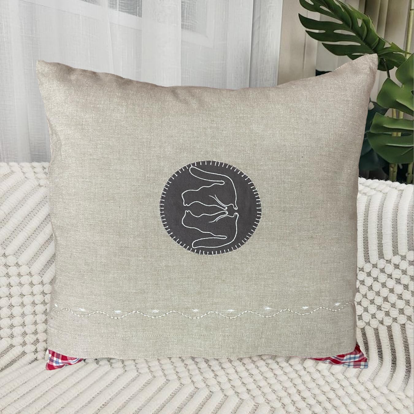Dark Beige Cushion Cover 16"x16"