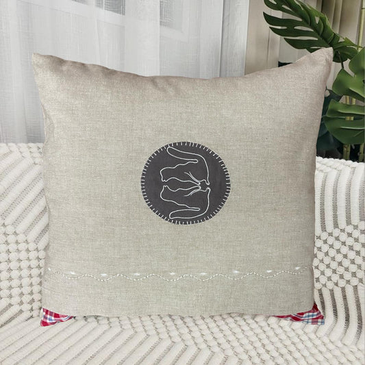 Dark Beige Cushion Cover 16"x16"