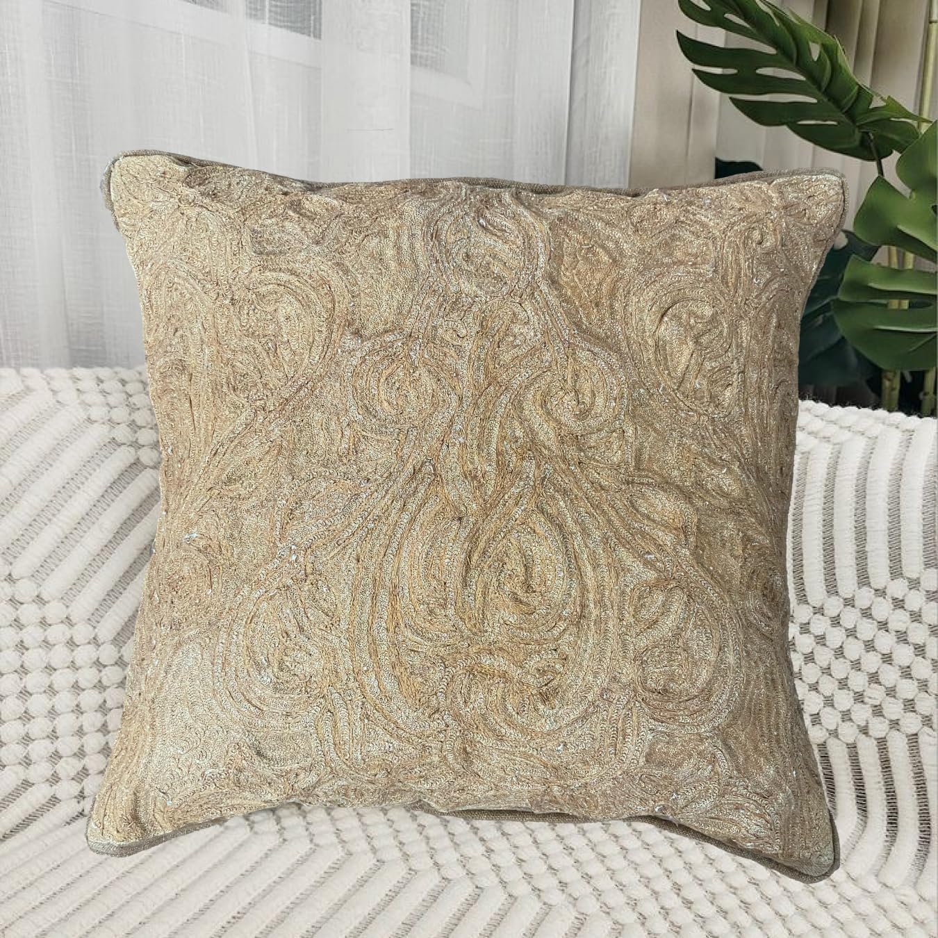 Golden Cushion Cover 20"x20"