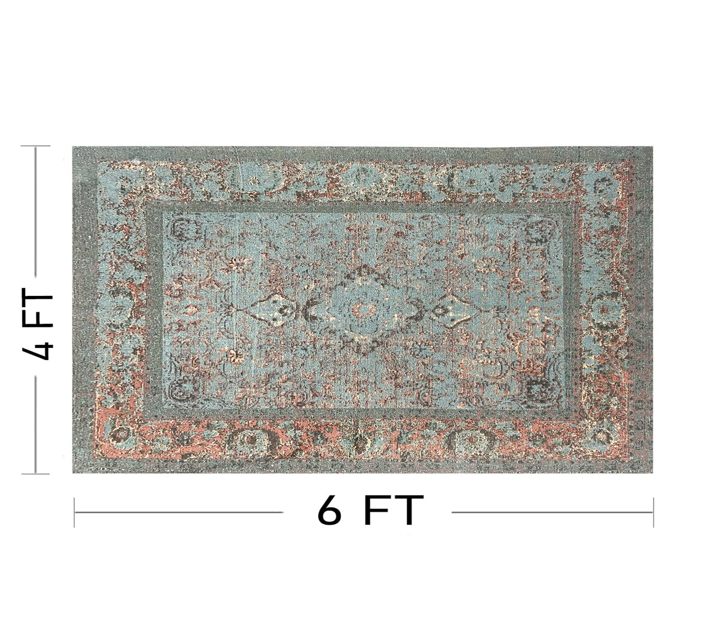 Green Multi Floor Rug