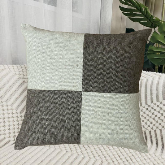 Beige & Black Cushion Cover 16"x16"