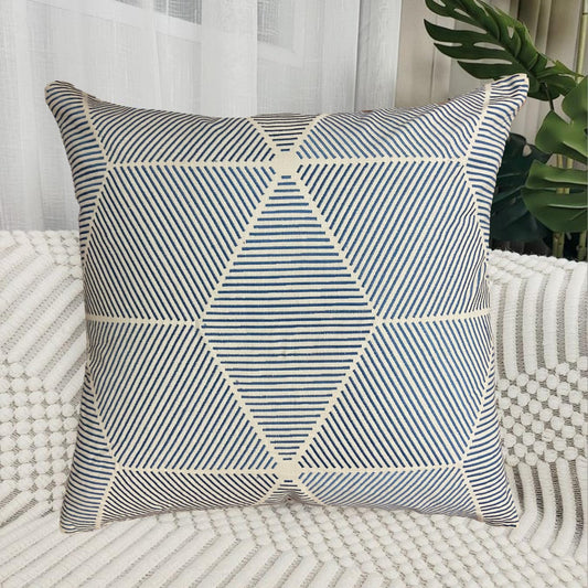 Cream Blue Cushion Cover 20"x20"