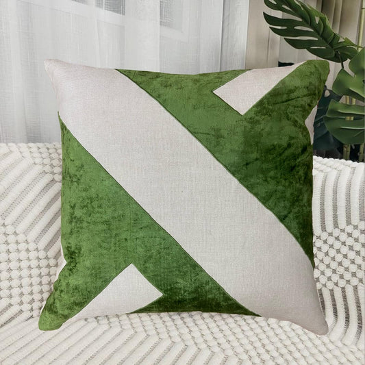 White & Green Cushion Cover 20"x20"