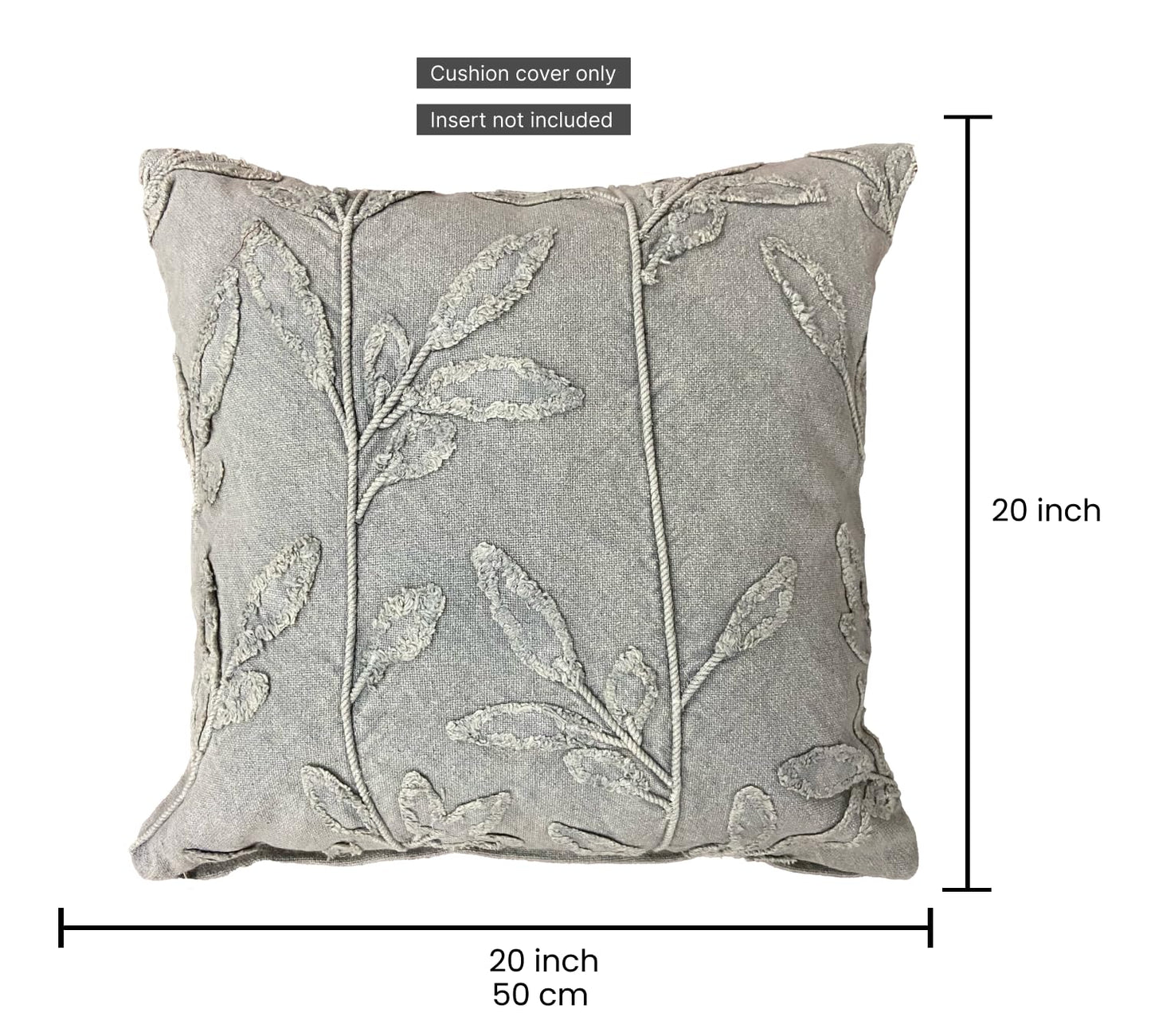 Grey Cushion Cover 20"x20"