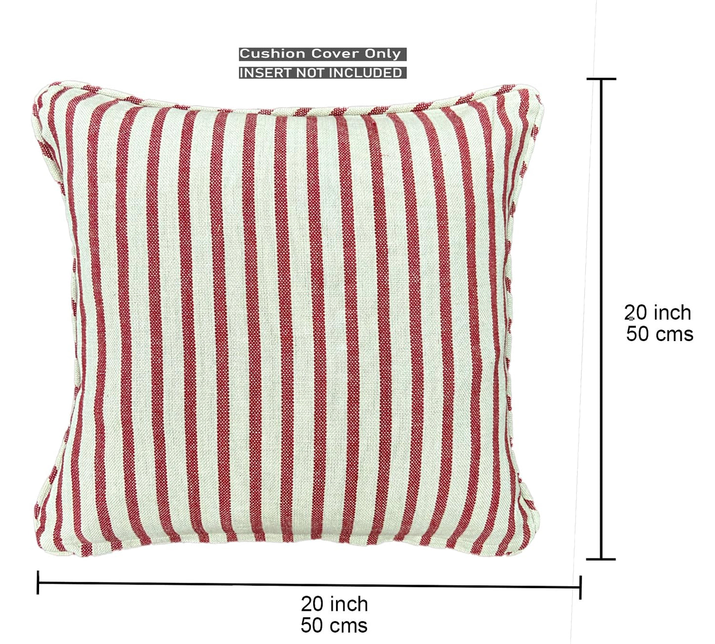 Red & Cream Cushion Cover 20"x20"