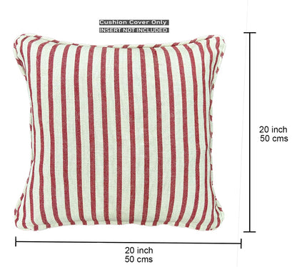 Red & Cream Cushion Cover 20"x20"