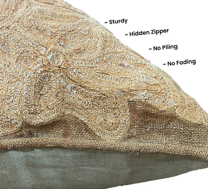 Golden Cushion Cover 20"x20"