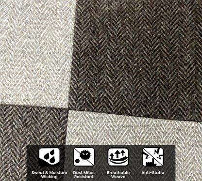 Beige & Black Cushion Cover 16"x16"