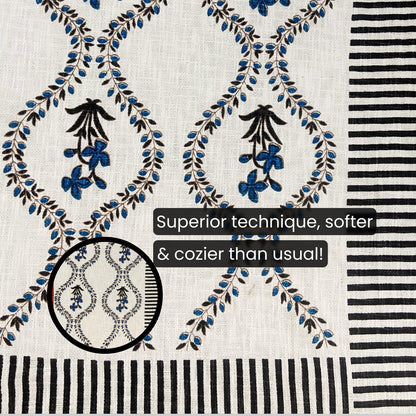 Pure Slub Cotton White Sofa Throw