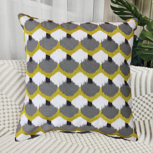 White & Grey Cushion Cover 20"x20"