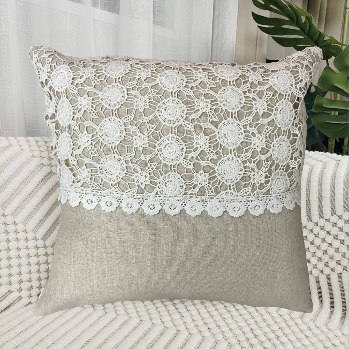 Dark Beige Cushion Cover 18"x18"