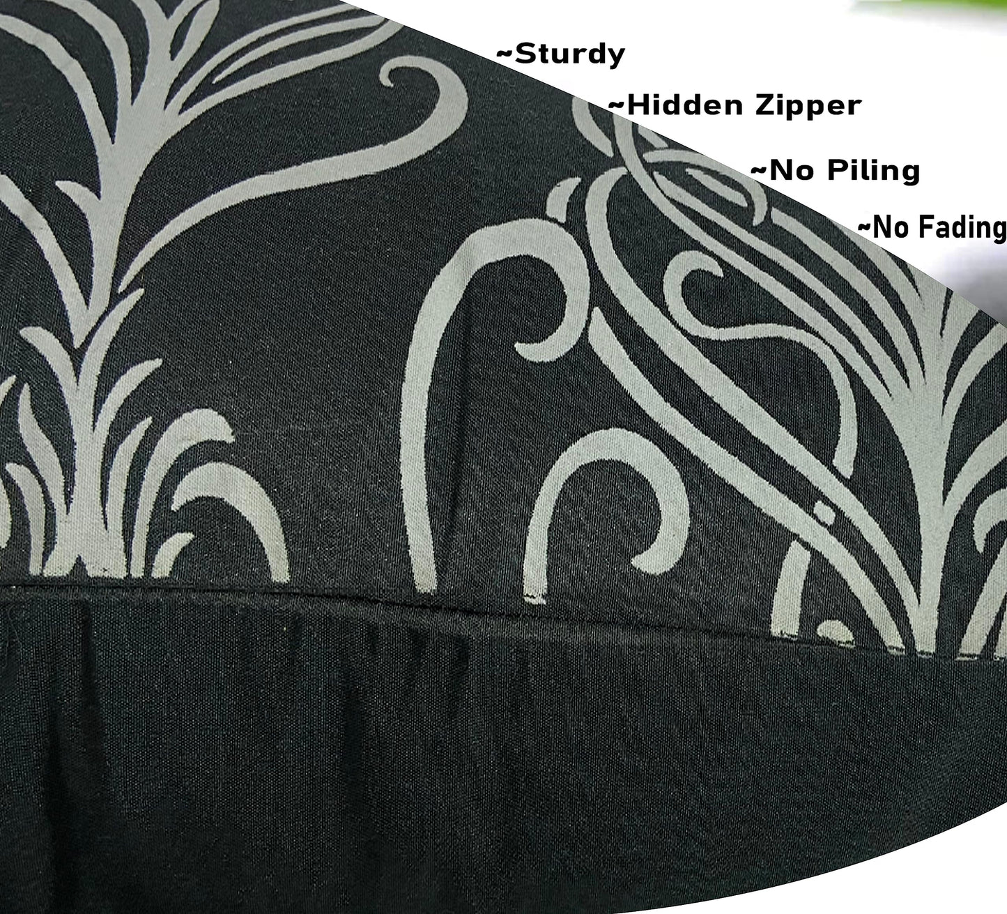 Black Cushion Cover 16"x16"