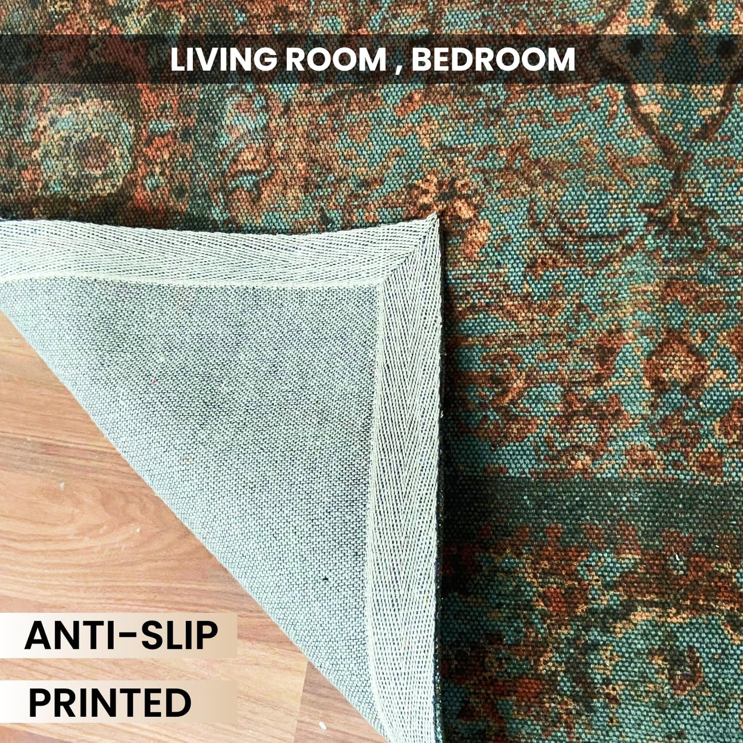Green Multi Floor Rug