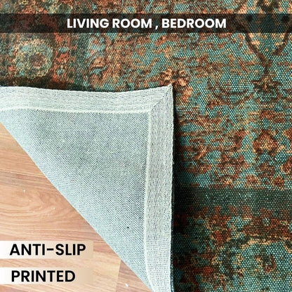 Green Multi Floor Rug