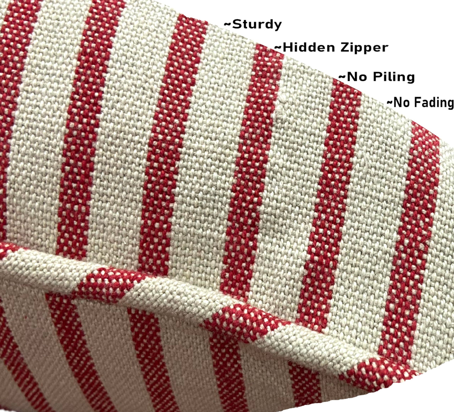 Red & Cream Cushion Cover 20"x20"