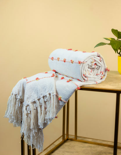 Pure Cotton Beige & Royal Orange