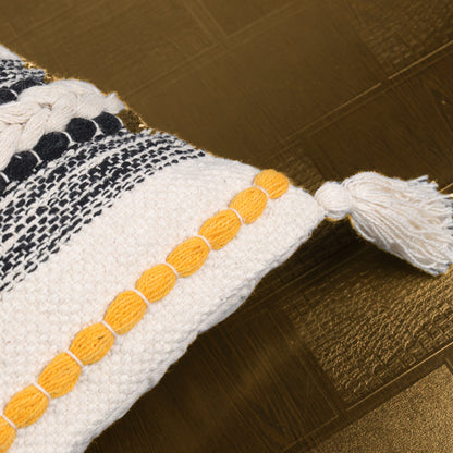 Beige & Yellow Cushion Cover 16"x16" Pack of 2