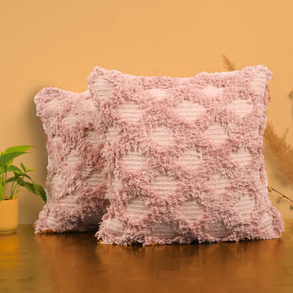 Pink Fringe Cushion Cover 18"x18"