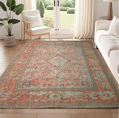 Green Multi Floor Rug