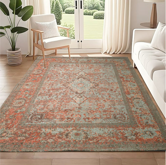 Green Multi Floor Rug