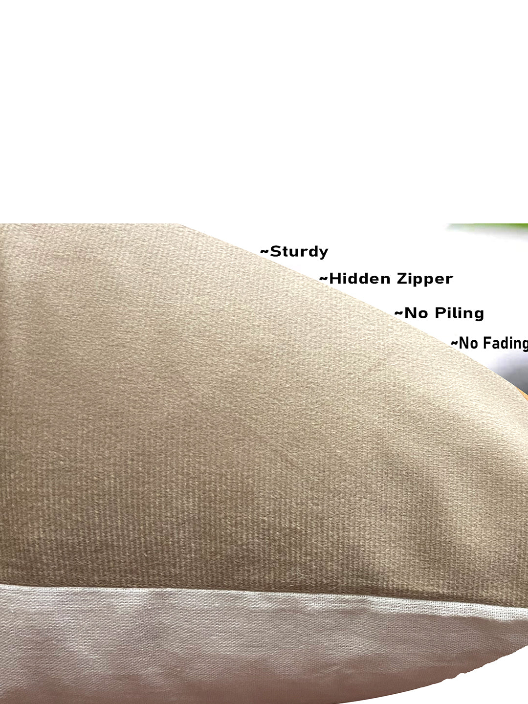 Velvet Cream Cushion Cover 16"x16"