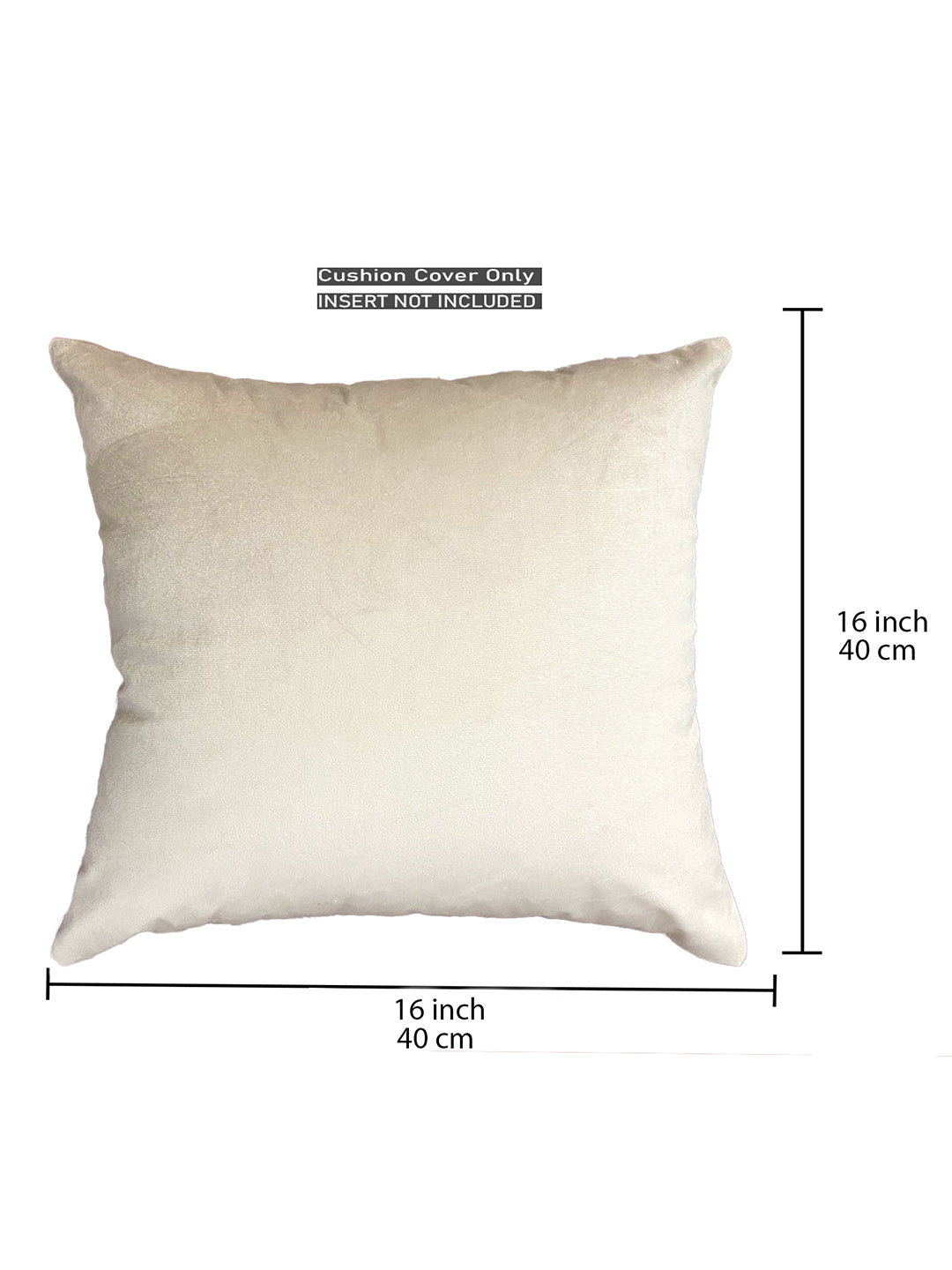 Velvet Cream Cushion Cover 16"x16"